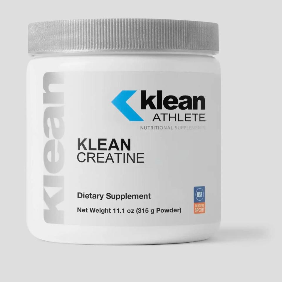 <p><strong>Klean Athlete</strong></p><p>kleanathlete.com</p><p><strong>$28.70</strong></p><p><a href="https://shop.kleanathlete.com/creatine/12484090.html" rel="nofollow noopener" target="_blank" data-ylk="slk:Shop Now" class="link ">Shop Now</a></p><p>Another NSF for Sport certified pick, this option from Klean Athlete provides 5 grams of pure creatine monohydrate per 1 scoop serving. No artificial flavors or added ingredients. </p>