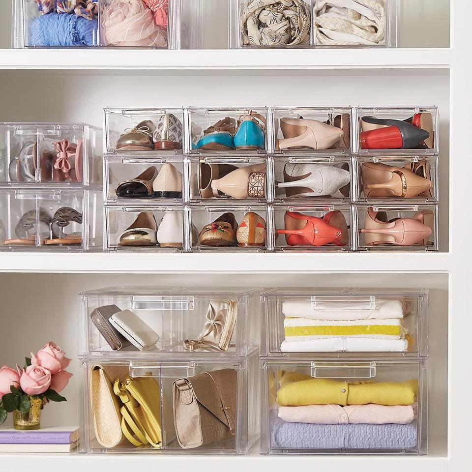 Container Store Clear Stackable Shoe Drawer
