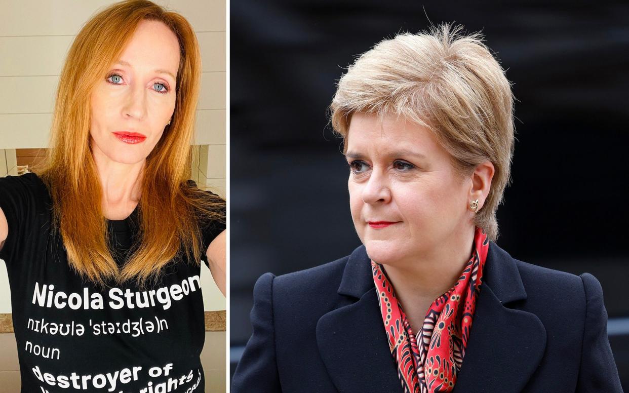 JK Rowling (left) and Nicola Sturgeon - Indigo/Getty Images