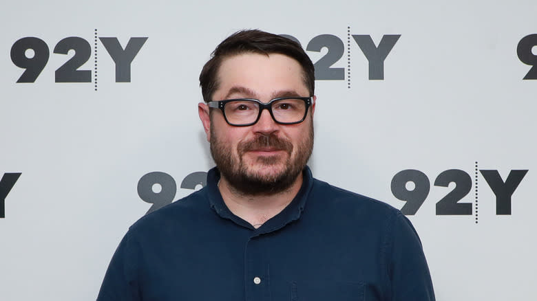 Sean Brock posing in glasses