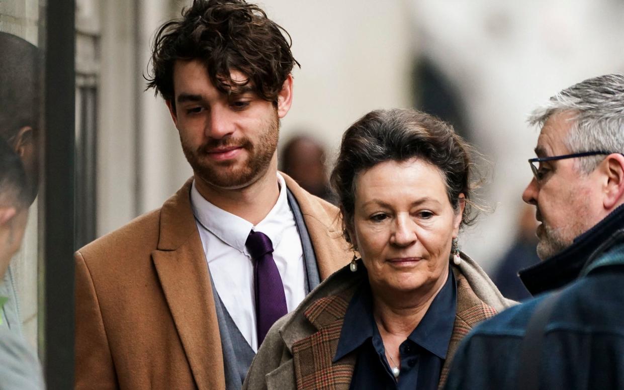 Tobias Marten and Virginie de Selliers arrive at the Old Bailey