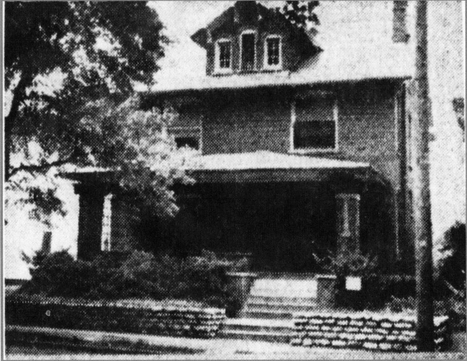 This photo of the house at 423 E. Fifth Ave. appeared in a sale ad in E-G June 26, 1953. It is believed this house was built by A. F. Mowery and sold to E. R. Defenbaugh in 1912.