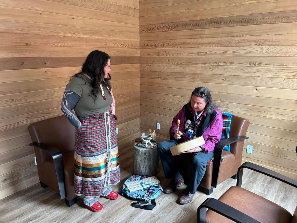 The clinic's cedar room is a place where patients can access traditional healing care from knowledge keepers and elders.