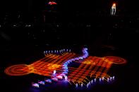 <p>Dancers perform during the closing ceremony of the Pyeongchang 2018 Winter Olympic Games at the Pyeongchang Stadium on February 25, 2018. / AFP PHOTO / JAVIER SORIANO </p>