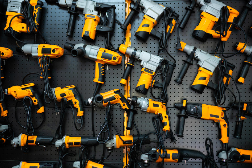 dewalt sale amazon, Many electric drills on the shelf, Save big on select DeWalt power tools on Amazon Canada (Getty Images).