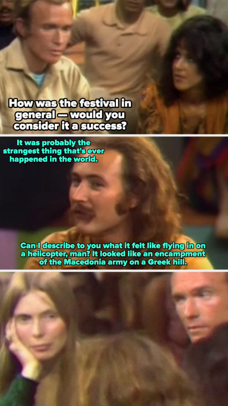 Jefferson Airplane, Stephen Stills, David Crosby, and Mitchell on "Dick Cavett"