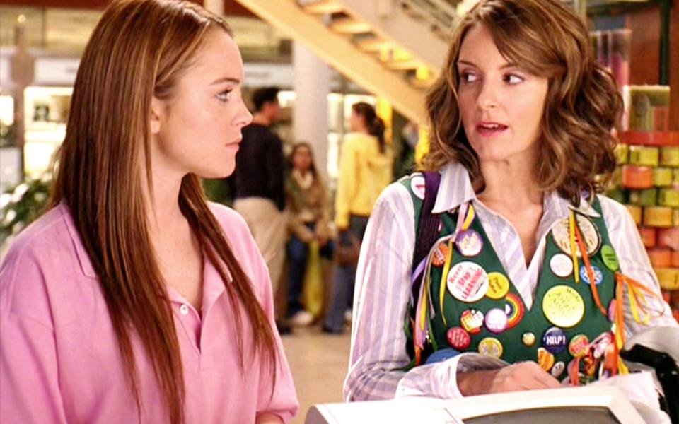 Lindsay Lohan and Tina Fey in the original 2004 Mean Girls