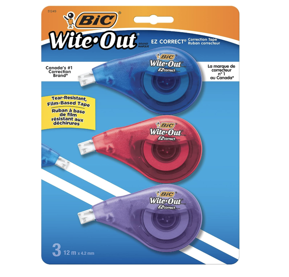 BIC Wite-Out Brand EZ Correct Correction Tape (photo via Amazon)
