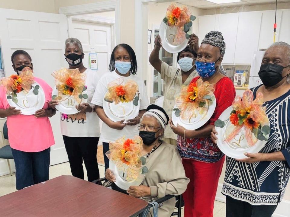 Group arts and crafts projects such as wreath-making are regular activities offered at the Jefferson County Leisure Center.