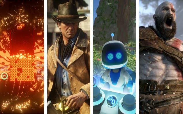 Our essential list of the best PS4 games includes Tetris Effect, Red Dead Redemption 2, Astro Bot and God of War