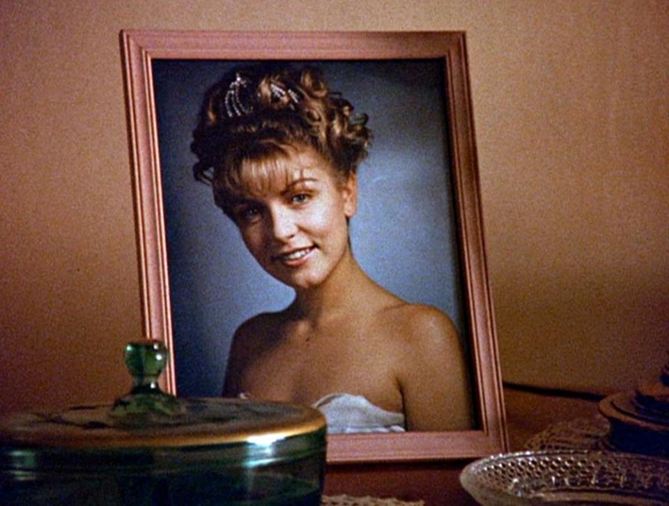 A portrait of Laura Palmer from Twin Peaks.
