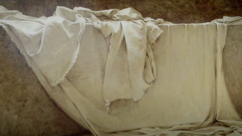 A depiction of an empty tomb is a symbol of the resurrection of Jesus Christ.
