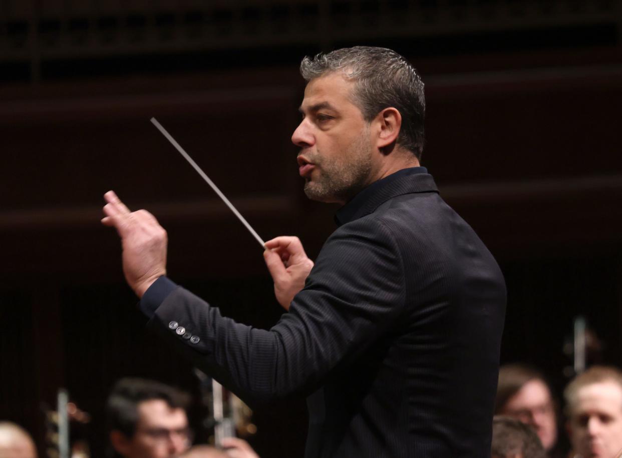 Detroit Symphony Orchestra conductor Jader Bignamini is shown guest conducting for the Milwaukee Symphony Orchestra in music by Bernstein, Ravel and Gershwin last month.