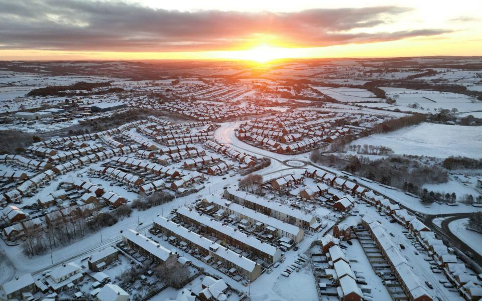 Snow in Consett, County Durham, during December - Owen Humphreys/PA Wire