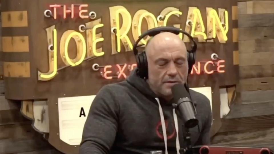 Joe Rogan made the gaffe while accusing Biden of making a gaffe (Spotify)