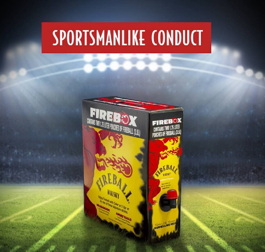 You can now buy Fireball whisky in a box for your convenient holiday drinking needs