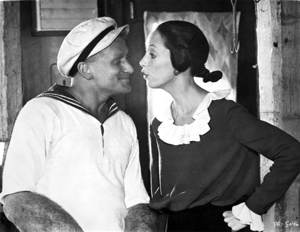 Duvall with Robin Williams in Robert Altman’s ‘Popeye’ (1980) (Mediapunch/Shutterstock)