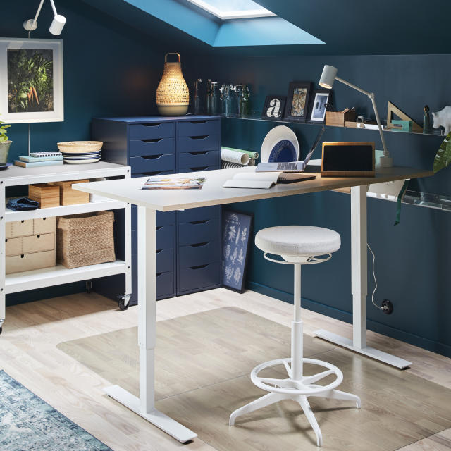 FREDDE Bureau, noir, 185x74x146 cm - IKEA