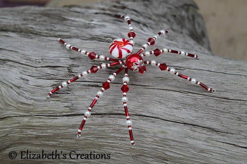 2) Peppermint Christmas Spider