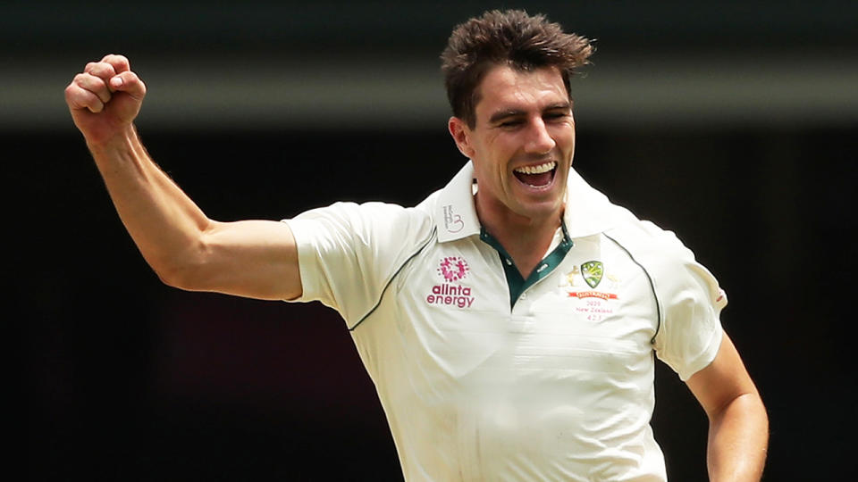 Australian fast bowler Pat Cummins, pictured celebrating a wicket, was named ICC Test Player of the Year.