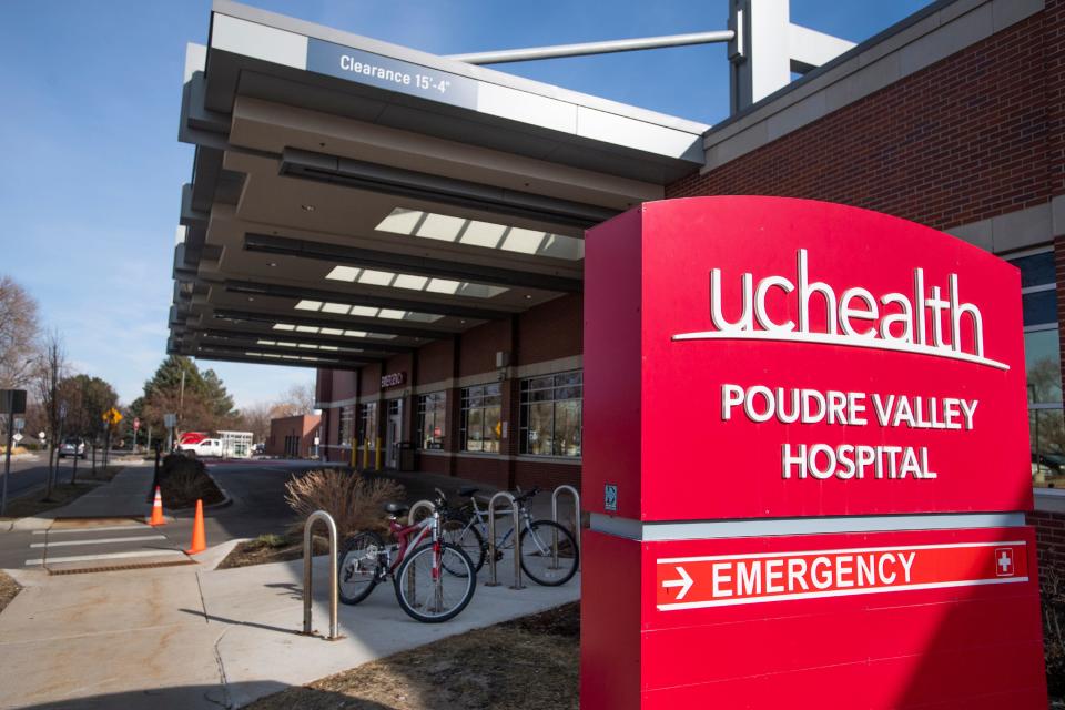 UCHealth's Poudre Valley Hospital is shown in Fort Collins, Colo. on Tuesday, March 17, 2020.