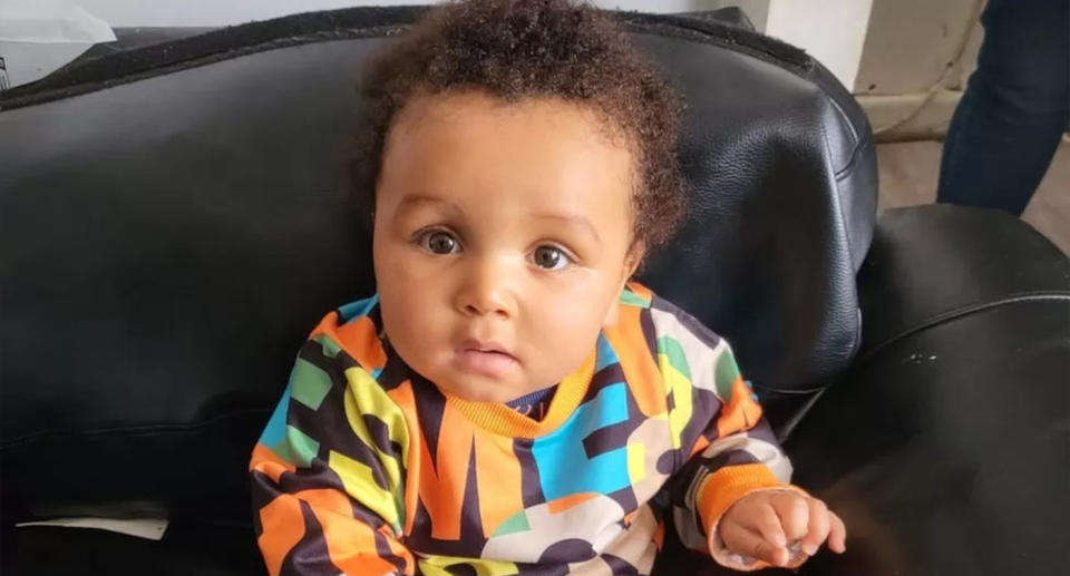 10-month-old Adonis, whose parents are calling for an apology.