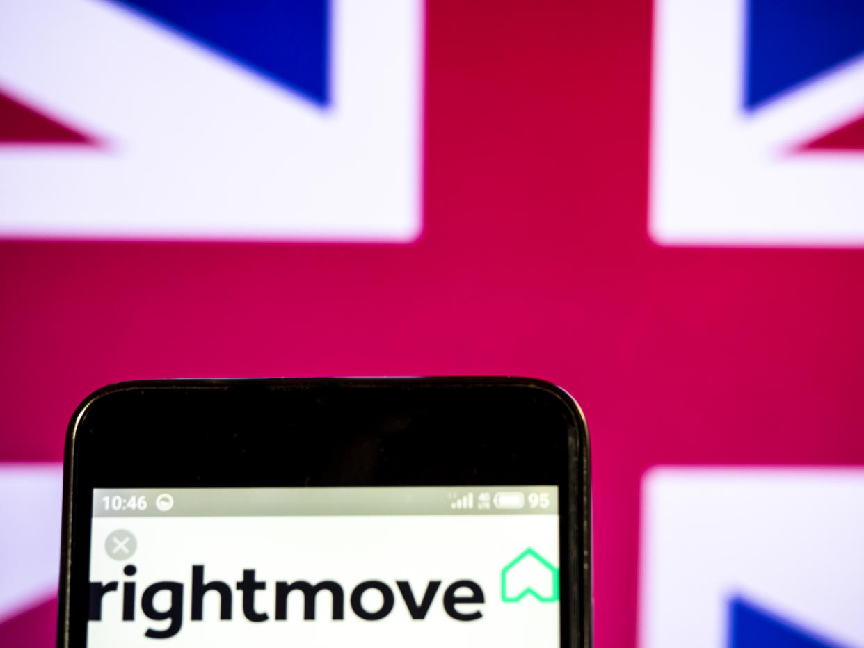 UKRAINE - 2019/03/20: In this photo illustration a Rightmove plc company logo seen displayed on a smart phone. (Photo Illustration by Igor Golovniov/SOPA Images/LightRocket via Getty Images)