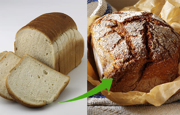 <b>SWAP: Standard bread loaf for Artisan bread</b><br><br>Commercial production of bread means it's full of sugar, salt and preservatives. <br><br>"Artisan bread is made by smaller bakeries that are likely to use less yeast and therefore sugar," says Vicki.<br><br>"Go one step further and make your own - it's far tastier and very rewarding."