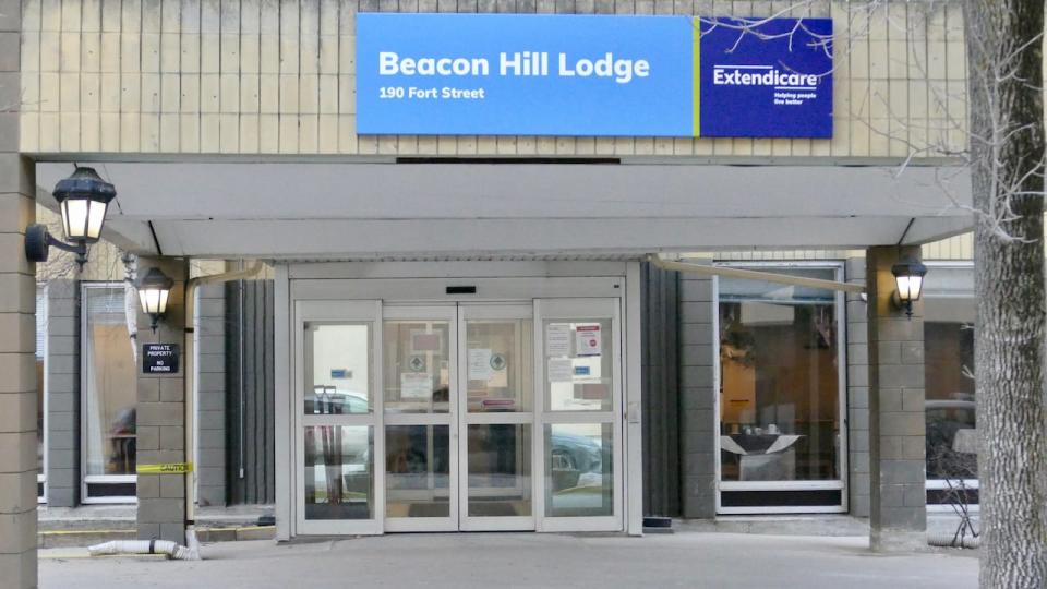 Beacon Hill Lodge, a long-term care home in downtown Winnipeg, is shown in a March 21, 2024 photo. Two nurses are being investigated by Winnipeg police and a family is suing the home's current and previous operators after a 63-year-old woman with dementia wrapped herself in a curtain and suffocated there in 2023.