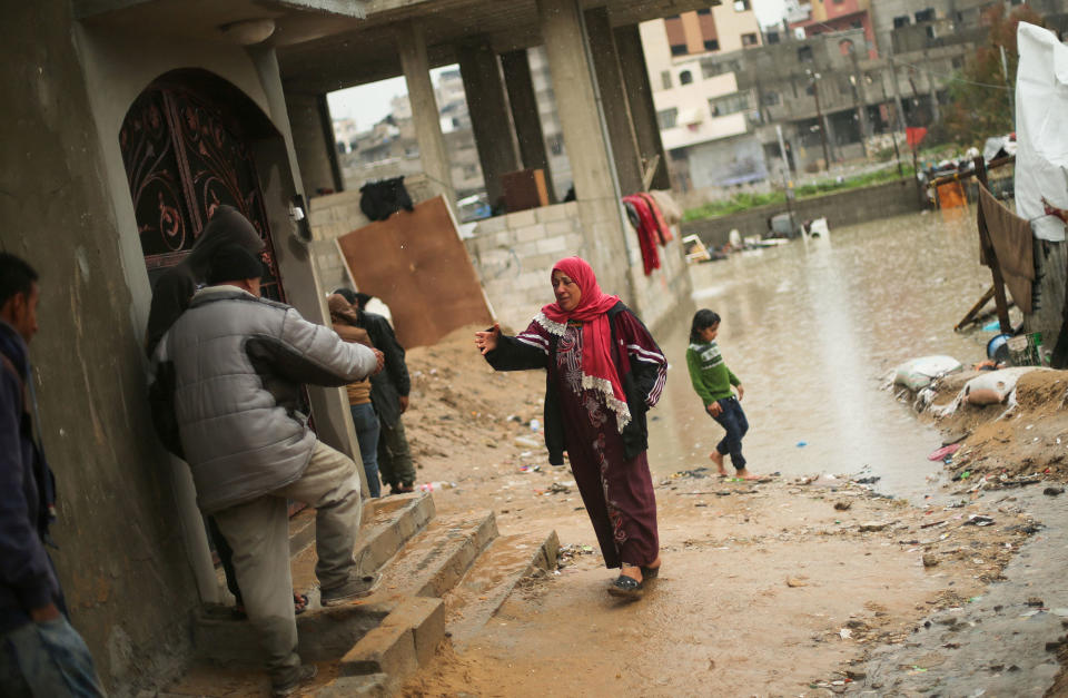 Heavy rains, flooding force evacuations in the Gaza Strip