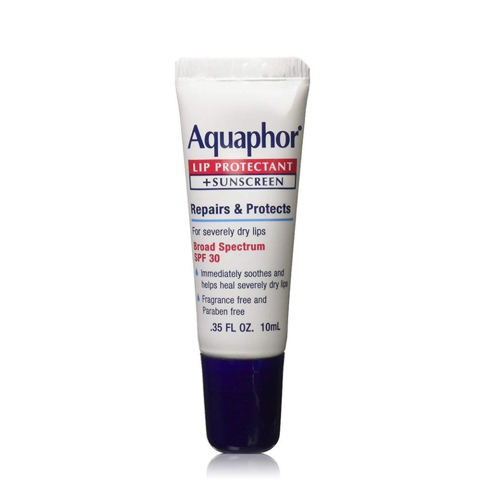 3) Aquaphor Lip Protectant + Broad Spectrum SPF 30