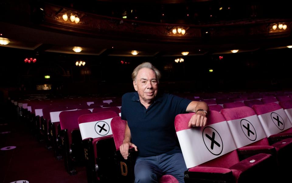 Andrew Lloyd Webber in a socially distanced London Palladium -  Rii Schroer