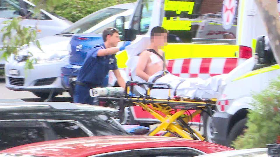 The male student was rushed away to Liverpool Hospital. Source: 7 News