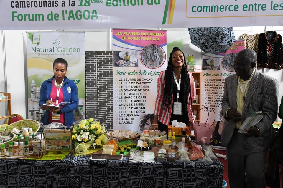 People attend the 18th African Growth and Opportunity Act (AGOA) forum, an exhibition of eligible Ivory Coast products on the U.S. market, in Abidjan, in this August 5, 2019 file photo. / Credit: ISSOUF SANOGO/AFP/Getty