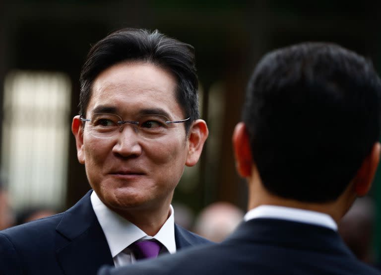 En esta foto de archivo tomada el 10 de mayo de 2022, Lee Jae-yong, vicepresidente de Samsung Electronics, asiste a una cena inaugural del presidente de Corea del Sur, Yoon Suk-yeol, en Seúl