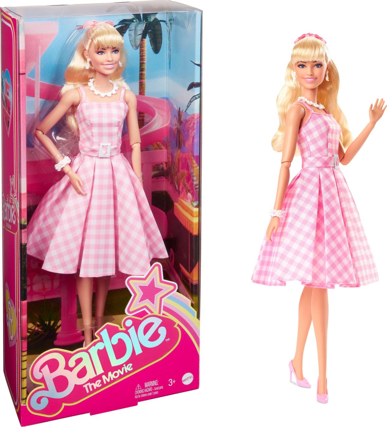 <p><a href="https://go.redirectingat.com?id=74968X1596630&url=https%3A%2F%2Fwww.walmart.com%2Fip%2FBarbie-The-Movie-Collectible-Doll-Margot-Robbie-as-Barbie-in-Pink-Gingham-Dress%2F1170687181&sref=https%3A%2F%2F" rel="nofollow noopener" target="_blank" data-ylk="slk:Shop Now;elm:context_link;itc:0;sec:content-canvas" class="link rapid-noclick-resp">Shop Now</a></p><p>Barbie The Movie Collectible Doll</p><p>walmart.com</p><p>$24.97</p>