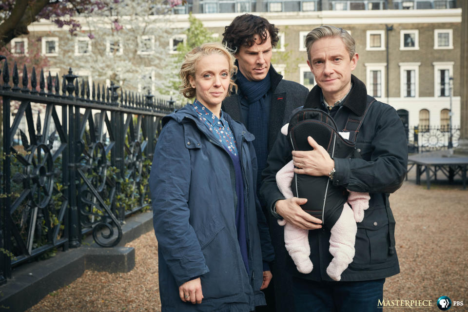 Amanda Abbington and Martin Freeman co-starred in the show. (Hartswood Films 2016 for MASTERPIECE)