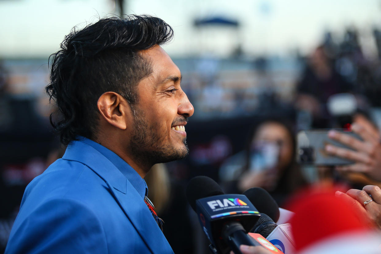 Tenoch Huerta en el estreno de Wakanda Forever en México. (Photo by Agustin Cuevas/Getty Images for Disney)