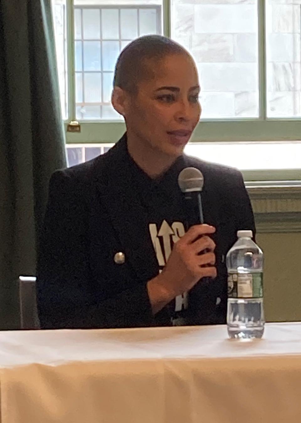 Allison Feaster, vice president of team operations and organization growth of the Boston Celtics, has a personal connection to the proposal to adjudicate young adults as juveniles through age 20, one that she mentioned at the legislative briefing on the bill held Wednesday.