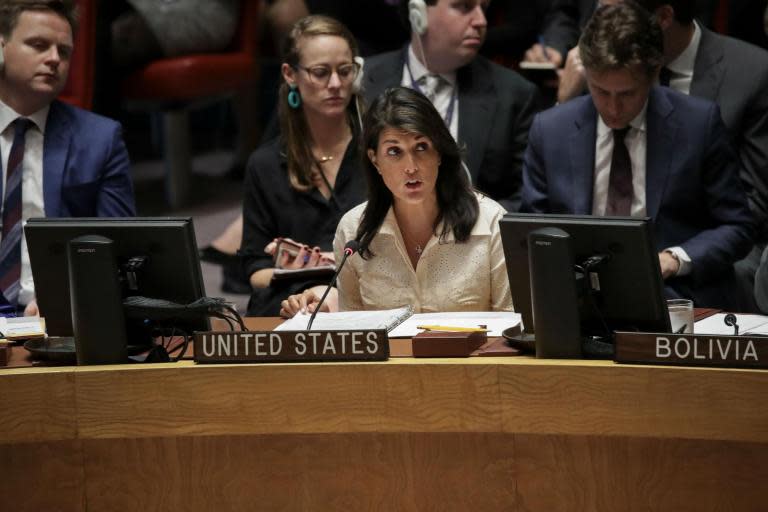 US Ambassador Nikki Haley tells UN 'no country in this chamber would act with more restraint than Israel has'