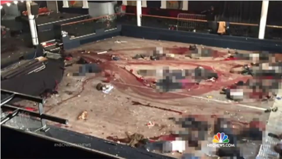 The scene in Le Bataclan after the horrific terror attacks that killed 89 people.