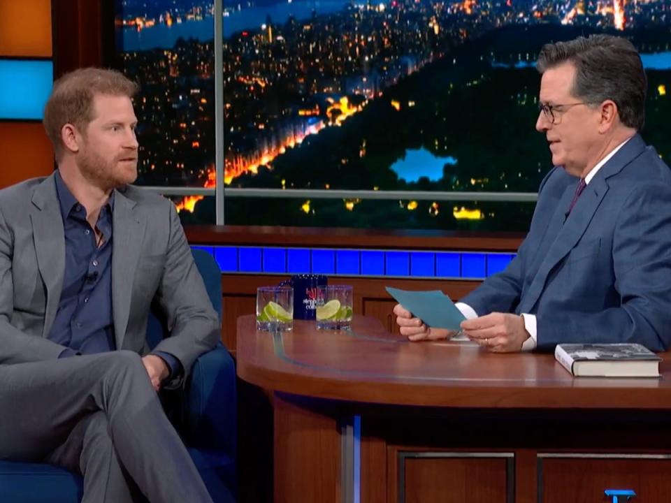 Prince Harry made a surprise appearance in a Q&A segment of the show (CBS)