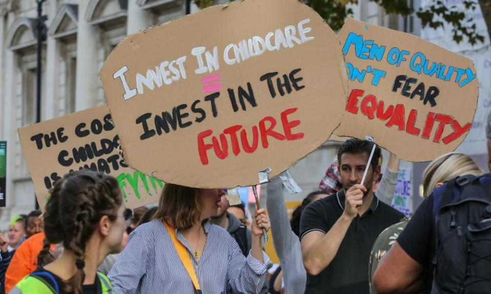 One of the March of the Mummies protests in October.