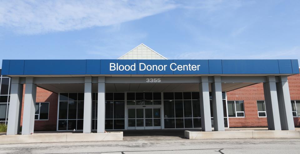 The entrance to the Blood Donor Center Wednesday, Sept. 20, at the South Bend Medical Foundation in Mishawaka.