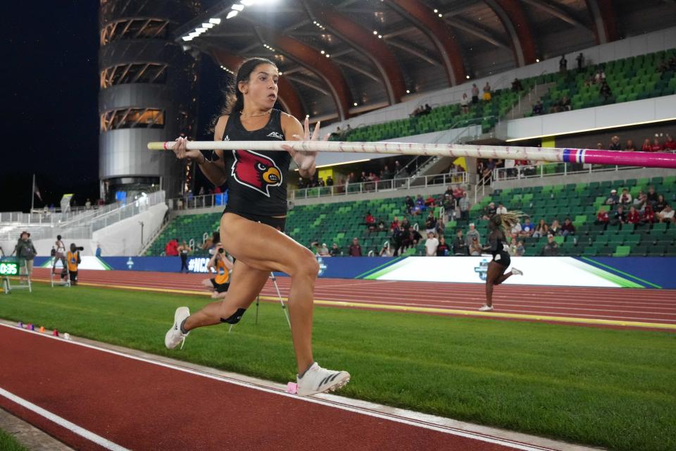 Former NCAA pole vault champion Gabriela Leon will help lead U of L's track and field team.