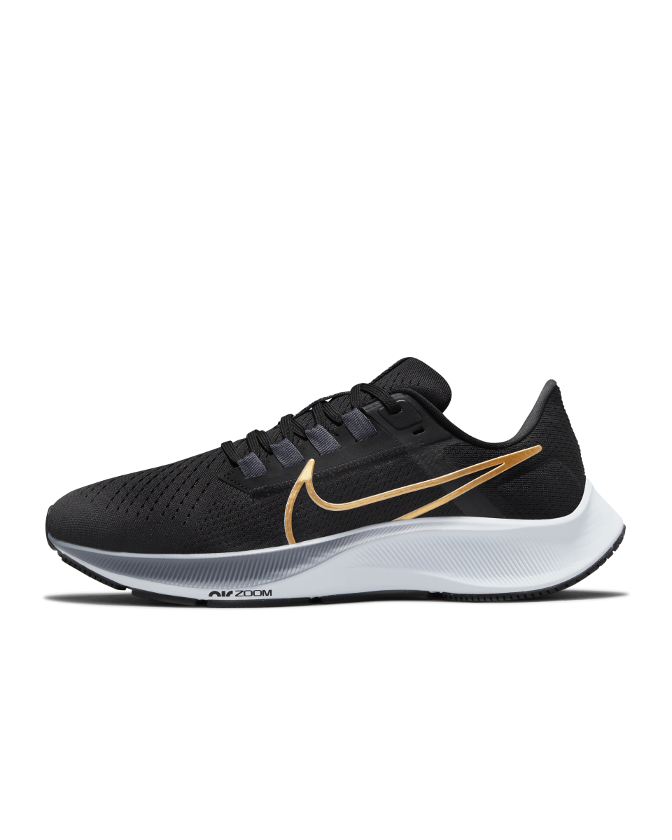 <p><strong>nike</strong></p><p>nike.com</p><p><strong>$120.00</strong></p><p><a href="https://go.redirectingat.com?id=74968X1596630&url=https%3A%2F%2Fwww.nike.com%2Ft%2Fair-zoom-pegasus-38-womens-road-running-shoes-gg8GBK&sref=https%3A%2F%2Fwww.womenshealthmag.com%2Ffitness%2Fg40363859%2Fbest-nike-running-shoes%2F" rel="nofollow noopener" target="_blank" data-ylk="slk:Shop Now" class="link ">Shop Now</a></p><p><strong>Size range: </strong>5-12 | <strong>Colors: </strong>12 | <strong>Material: </strong>Zoom Air unit, Nike React foam<br><br>The Pegasus is as iconic as the Nike Swoosh in the brand's running shoe repertoire and <a href="https://go.redirectingat.com?id=74968X1596630&url=https%3A%2F%2Fnews.nike.com%2Fnews%2Fnike-air-zoom-pegasus-history&sref=https%3A%2F%2Fwww.womenshealthmag.com%2Ffitness%2Fg40363859%2Fbest-nike-running-shoes%2F" rel="nofollow noopener" target="_blank" data-ylk="slk:the brand's best seller ever." class="link ">the brand's best seller <em>ever</em>.</a> It debuted in 1983 and has been re-invented ever since. The latest iteration is the Pegasus 38 (but the <a href="https://go.redirectingat.com?id=74968X1596630&url=https%3A%2F%2Fwww.nike.com%2Ft%2Fair-zoom-pegasus-39-womens-road-running-shoes-wide-Wck51L%2FDH4072-001&sref=https%3A%2F%2Fwww.womenshealthmag.com%2Ffitness%2Fg40363859%2Fbest-nike-running-shoes%2F" rel="nofollow noopener" target="_blank" data-ylk="slk:Pegasus 39 will be released soon)." class="link ">Pegasus 39 will be released soon).</a> </p><p>It boasts a wider forefoot toe box and Zoom Air Unit that adds more bounce. This plush shoe that will help you feel extra supported.</p><p><strong>Rave Review: "</strong>These shoes are so comfortable this is my second pair."</p>