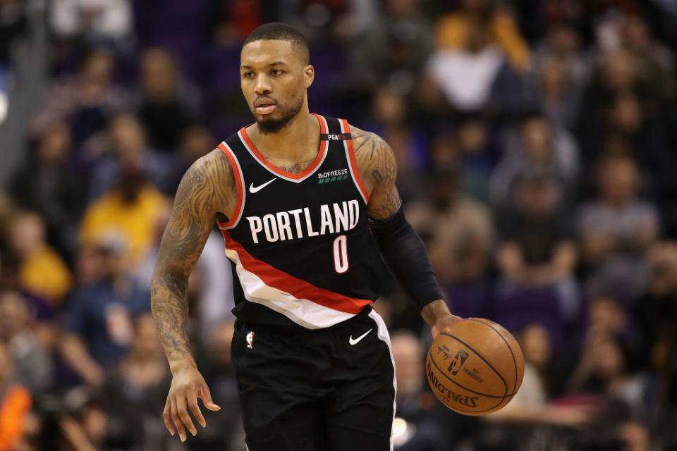 It will hurt, but Damian Lillard might have to be a sit candidate for many fantasy owners this week. (Photo by Christian Petersen/Getty Images)