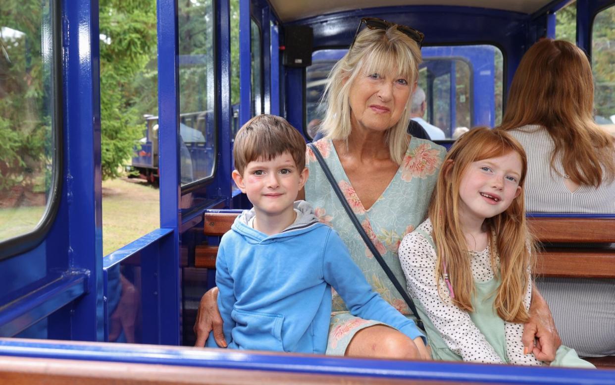 Jane Corry with her grandchildren