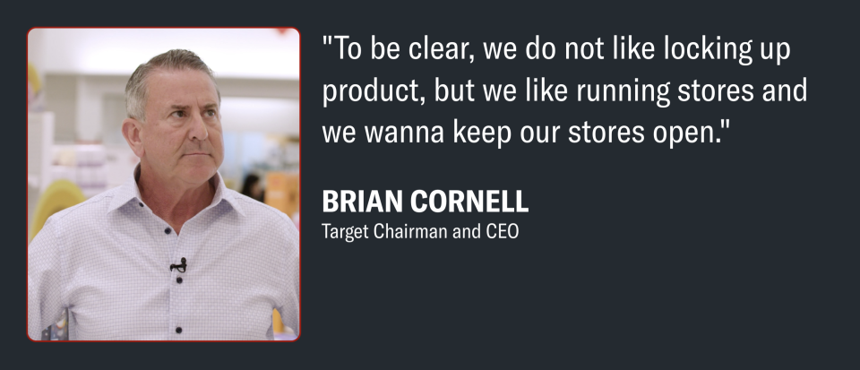 Target CEO Brian Cornell on locked cases.