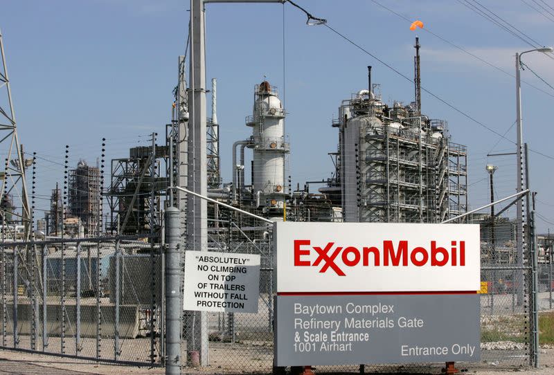 FILE PHOTO: View of the Exxon Mobil refinery in Baytown, Texas